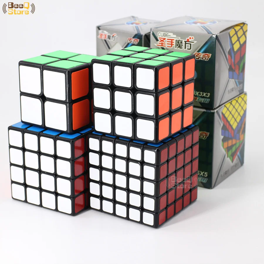 Shengshou ledgen 2x2/oneplus 3/OnePlus x 3 4x4 5x5 Magic Cube 2x2x2, 3x3x3, 4x4x4, 5x5x5, Скорость куб, головоломка, куб Волшебные magico черная игрушка для детей