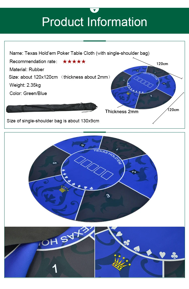 1,2 м синий Техасский Холдем скатерть для покера резиновый Настольный коврик с цветочным узором казино настольная игра покер аксессуары для покера