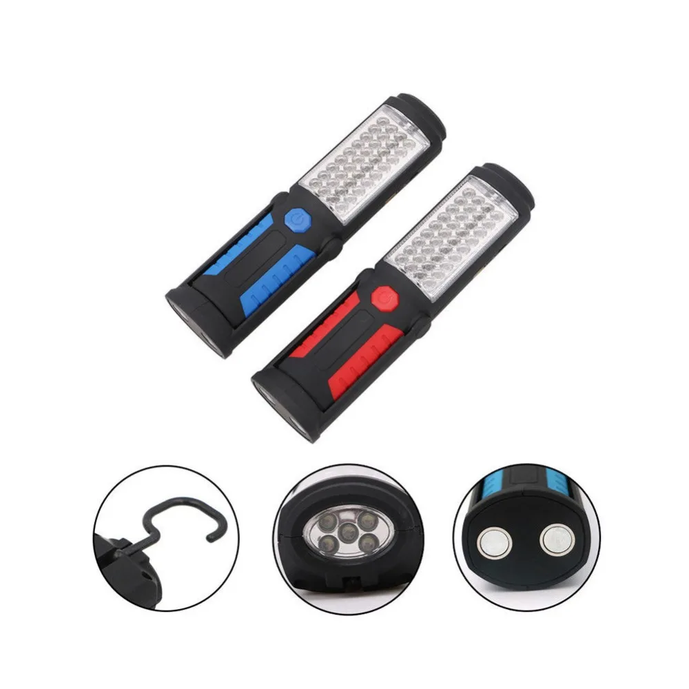 

COB Rechargeable LED Flashlight Portable LED Hand Torch Lamp Magnetic Inspection Work Light with a hook For Camping & Emergency