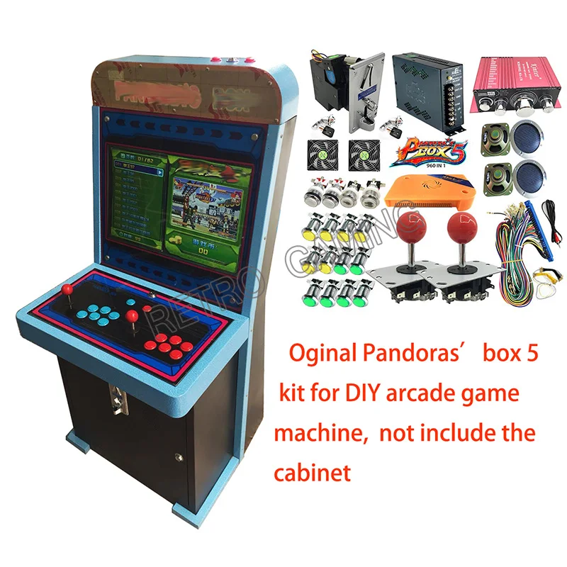 960 в 1 Pandora Box 5 DIY аркадная игра машина комплект с питанием Jamma жгут копия sanwa Джойстик светодиодный Кнопка монетоприемник