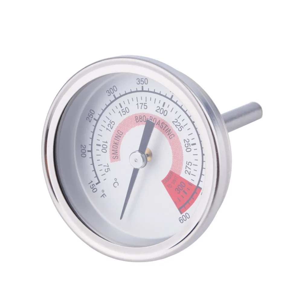 

Hot Worldwide Stainless Steel Barbecue BBQ Pit Smoker Grill Thermometer Gauge