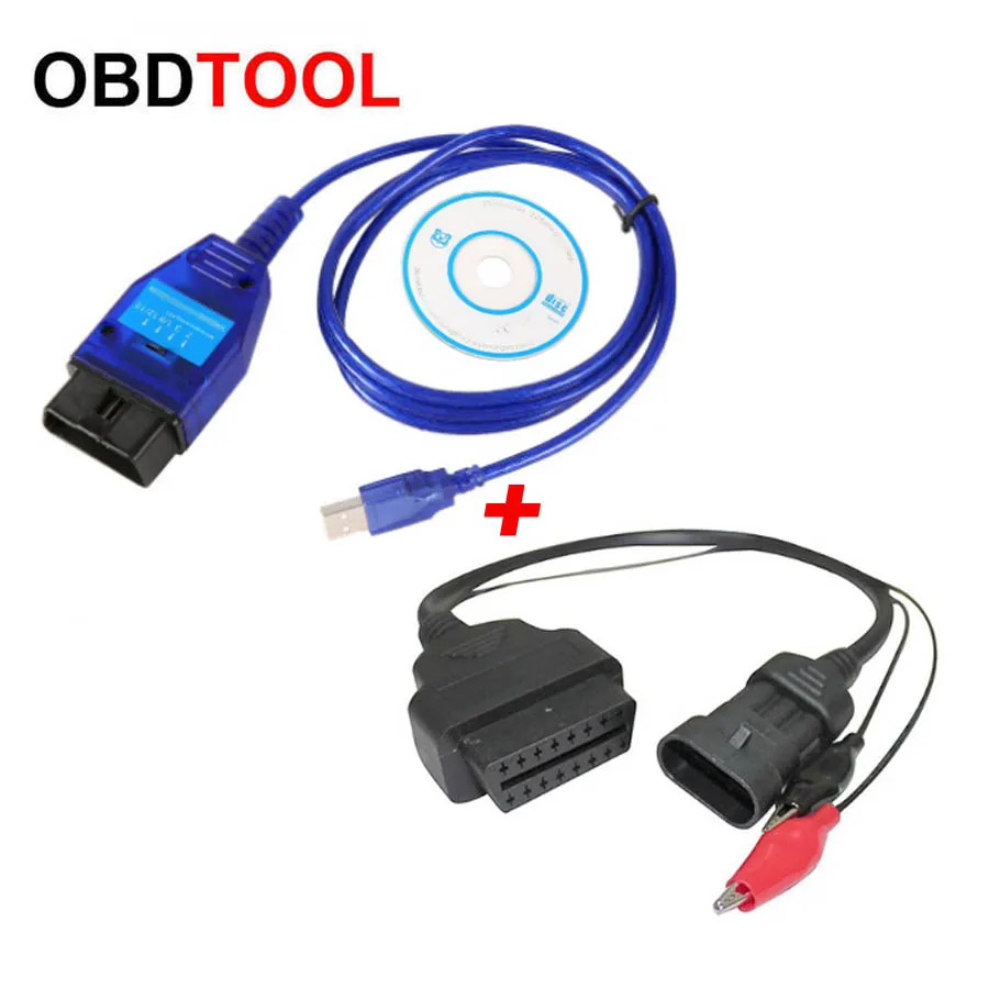 Горячая 3Pin OBD2 16Pin Кабель Плюс VAG USB Ecu сканирующий кабель адаптер Диагностический интерфейс инструмент для Fiat Авто Ecu Программатор адаптер