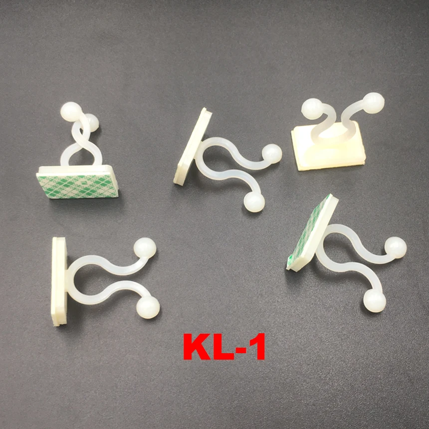 

50pcs KL-1 20x20mm 20*20 White Nylon 3M Glue Harness Wiring Cable Fixed Holder Seat Adhesive Mounting Twist Tie