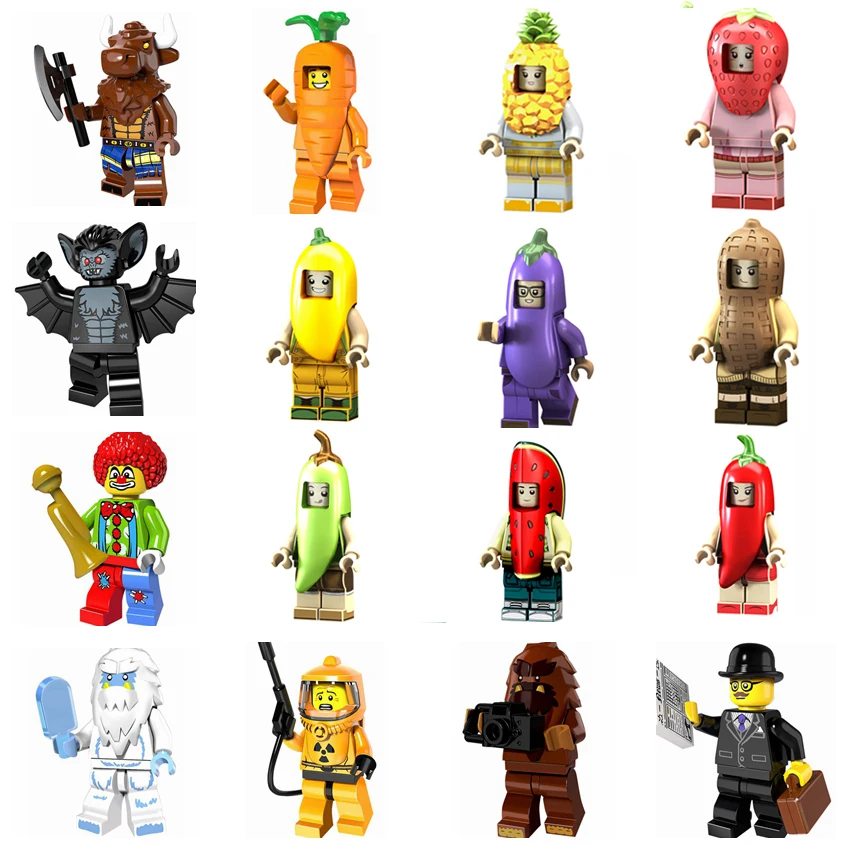 

Collectible Series Building Block Compatible LegoINGlys Figure Batman Rabbit Carrot Banana Guy Penguin Man Mini Toy For Children