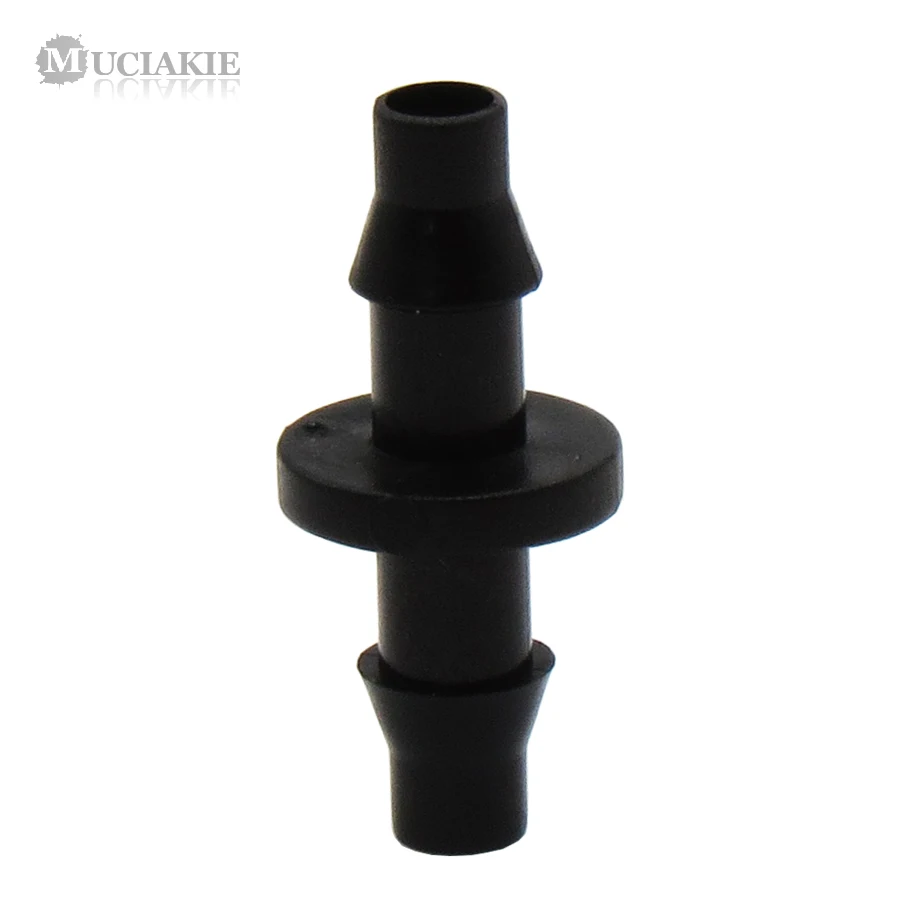 

MUCIAKIE 50PCS 4/7mm Double Barbed Hose Couplings Garden Irrigation Garden Greenhouse Mini Irrigation System Nozzle Connection