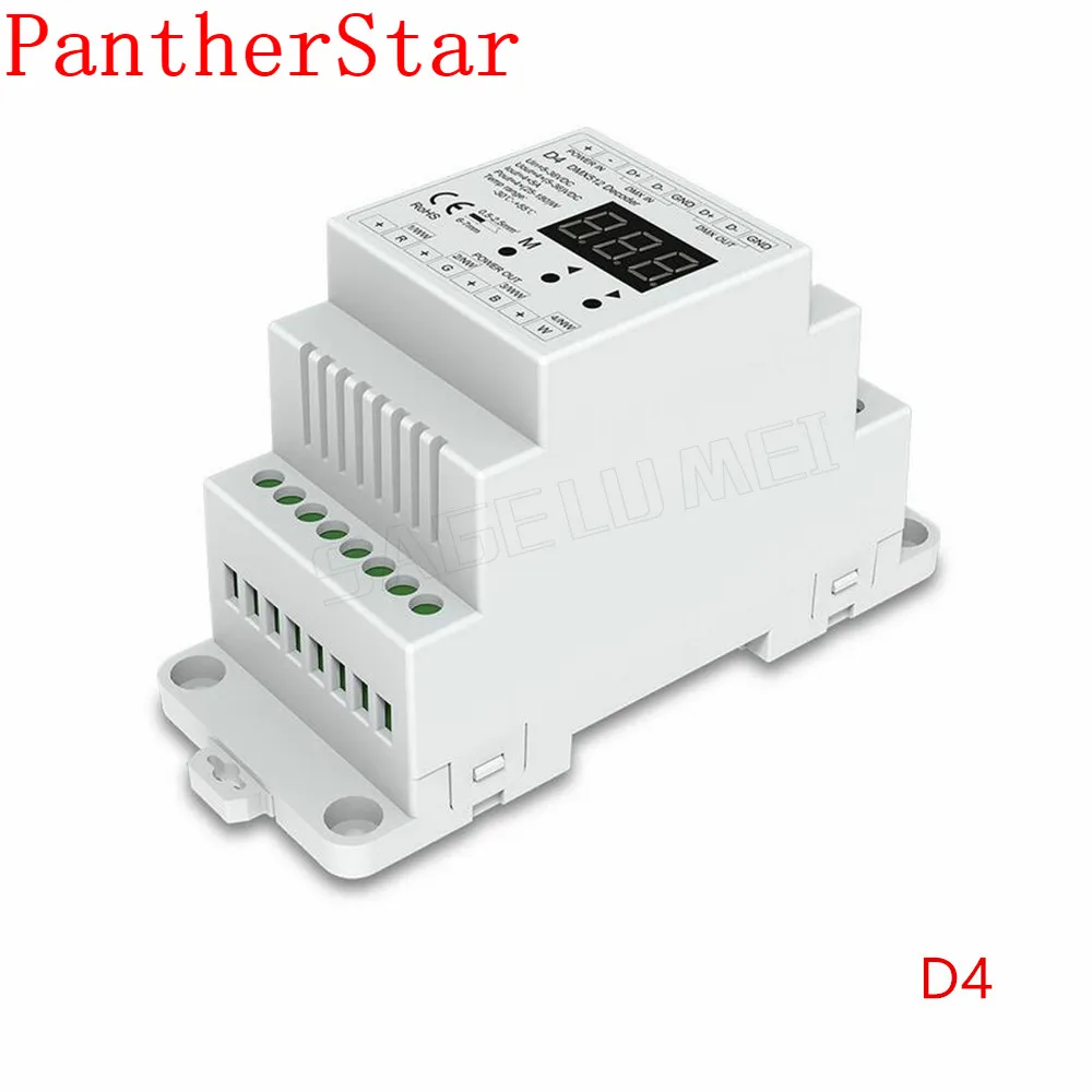 

DC5V 12V 24V 36V 4CH PWM constant voltage / constant current CC CV DMX decoder DMX512 LED Controller for RGB RGBW LED Tape lamp