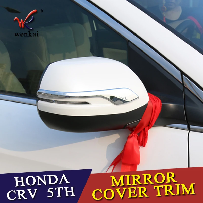 Side Mirror Cover For 2017 Honda CRV CR-V Accessories Silver Chrome Pair