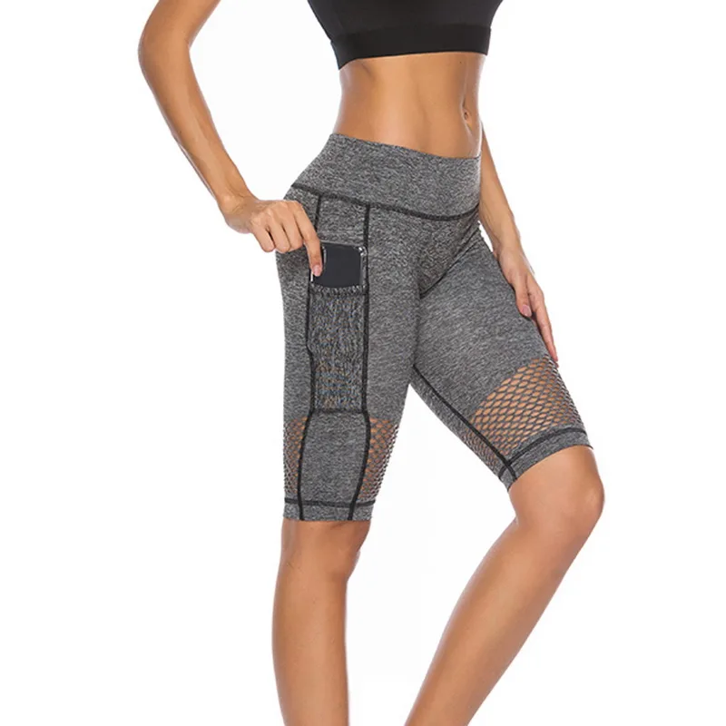 knee length yoga pants with pockets