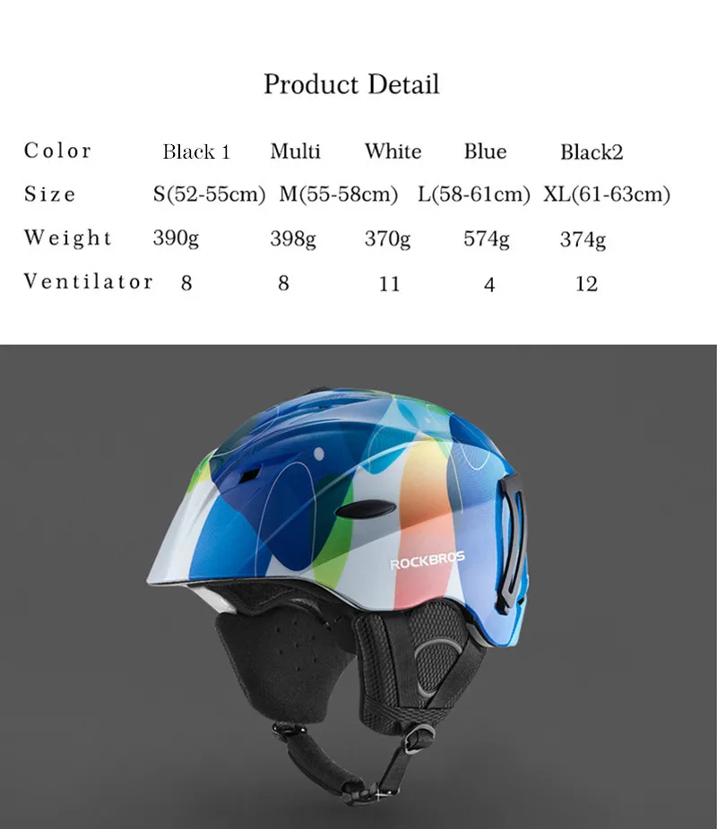 ROCKBROS лыжный шлем цельно-Формованный лыжный шлем для взрослых и детей Снежный шлем безопасный нагреватель скейтборд лыжный сноуборд шлем
