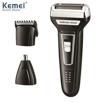 

Kemei Men 3 in 1 Multifunction Hair Trimmer Electric Beard Shaver Rechargeable Nose Hair Shavers Hair Clipper