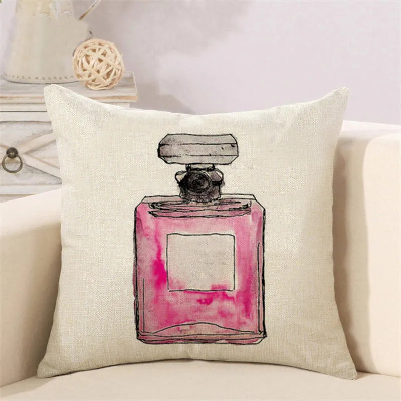 Perfume bottles cushion cover  (2)