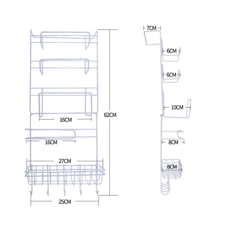 Стойка для холодильника, боковая полка, боковой держатель, Многофункциональные кухонные принадлежности, органайзер, бытовая, многослойная, для хранения холодильника