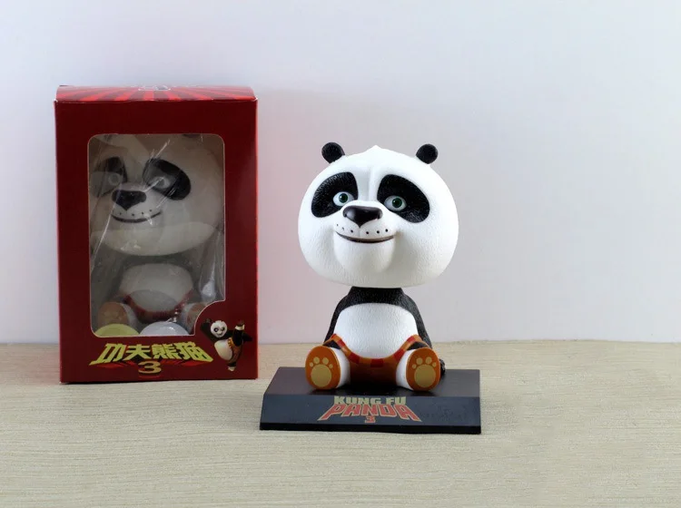 

The wholesale animation Kung Fu Panda 3 Q version of Panda Po Bobblehead car decoration set