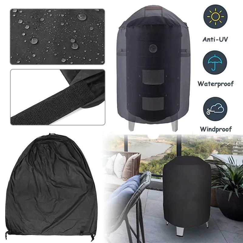 

BBQ Smoker Cover Size With Ripstop & Fade Resistant Material 83 x 60cm Waterproof Protective Sheet BBQ grill protective cover