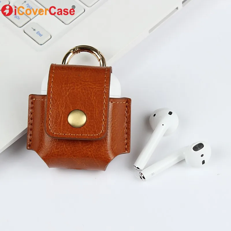 For Airpods Case Wallet Cover Genuine Leather Pouch Bag Headphone