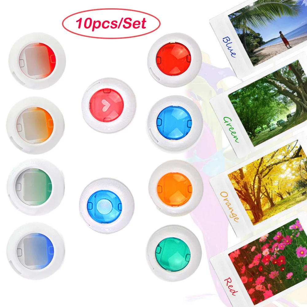 

SUNNYLIFE 10PCS Colors Close Up Color Lens Filter Set for Fujifilm Instax Mini 8 8 9 7s Instant Fuji Film Camera Kit Gadgets