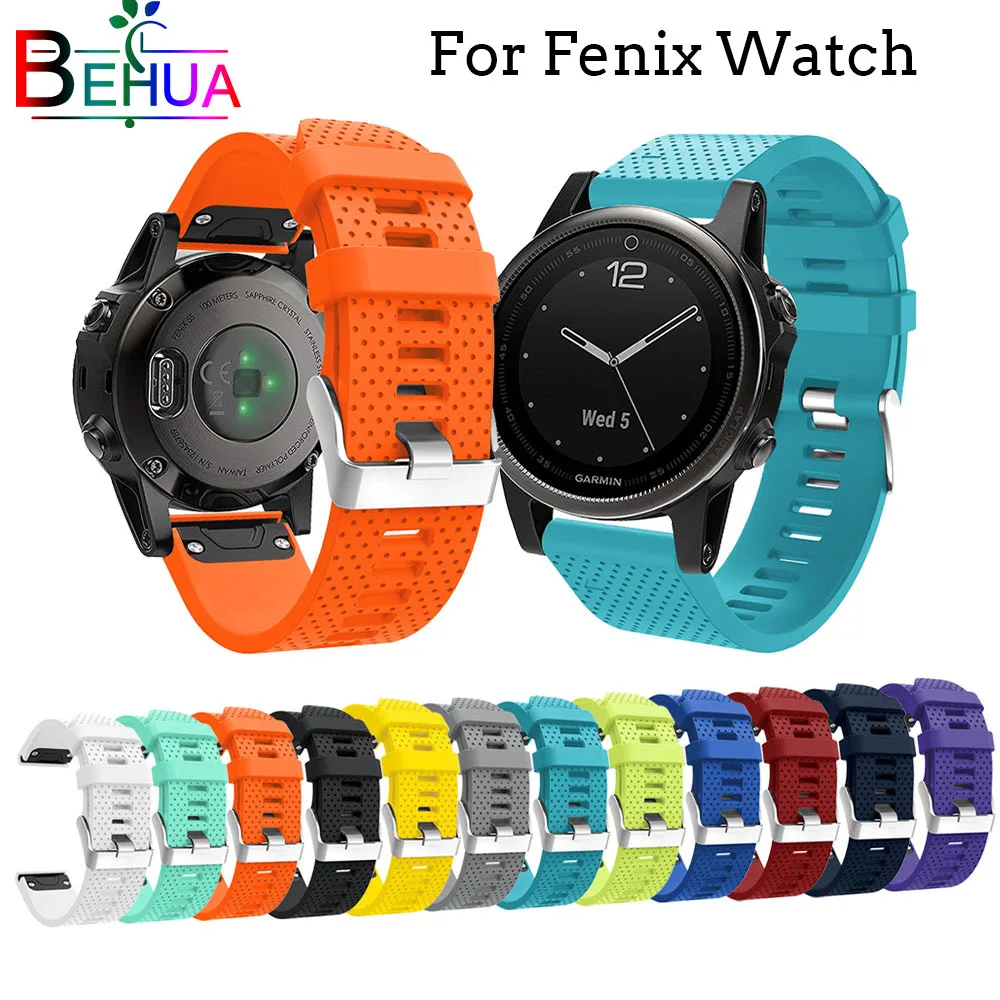 

Silicagel soft strap For Garmin Fenix 5S 5S plus watch replacement wrist strap Easy fit Various colors watchbands Accessories