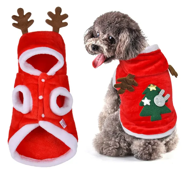 Christmas Dog Clothes Winter Warm Coat Clothing Santa Costume Pet Christmas Dog Clothes Winter Warm Coat Clothing Santa Costume Pet Cat Christmas Clothes For Small Puppy Pug Chihuahua Yorkshire - Christmas Dog Clothes Winter Warm Coat Clothing Santa Costume Pet