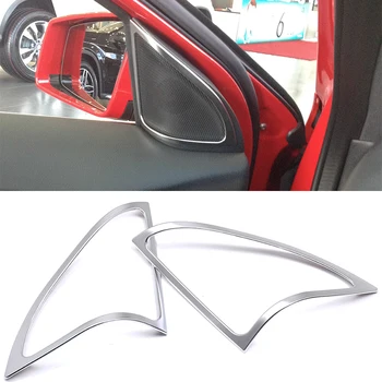 

2Pcs Silver ABS Chrome Tweeter Decorative Frame Trim For Mercedes Benz A Class 2013-2016 Car Accessories