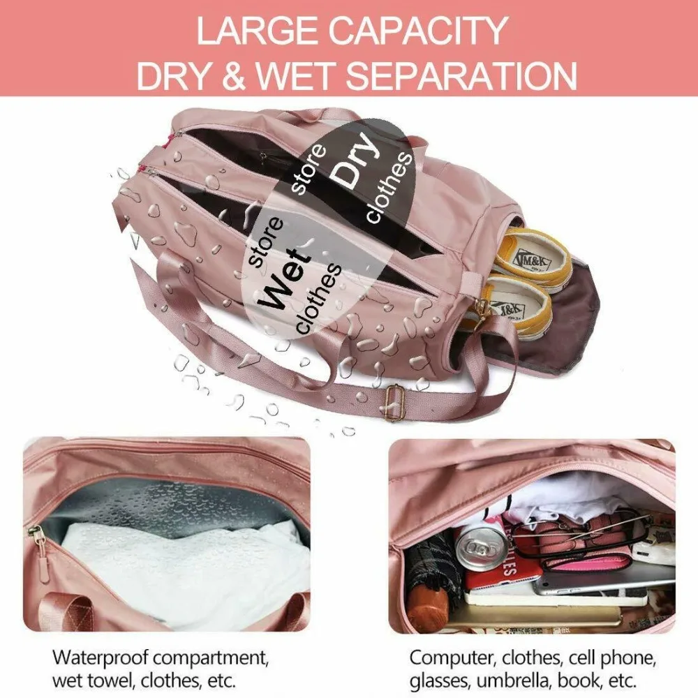 Водонепроницаемая Большая вместительная сумка для мужчин и женщин, спортивная сумка для спортзала, сумка через плечо, сумка-тоут