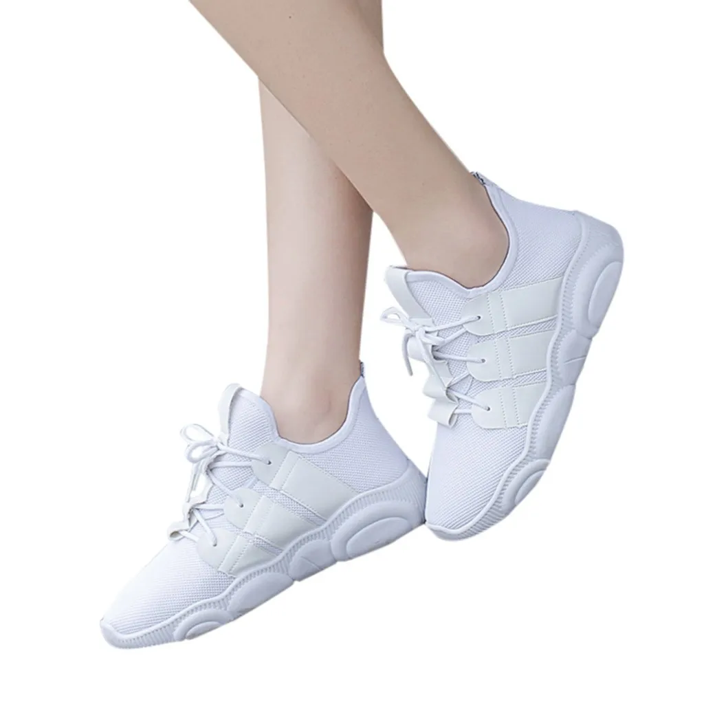 SAGACE 2020 женские сетчатые кроссовки на плоской платформе со шнуровкой Модная