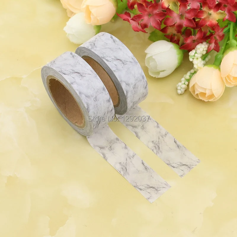 2 шт./лот изящные белые мраморные декоративные васи ленты бумага для DIY