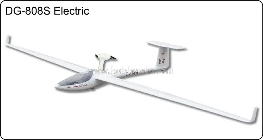 

DG-808S Electric Glider 4000mm ARF with Motor +Spinner +Propeller RC Fiberglass & Wood Model Sailplane