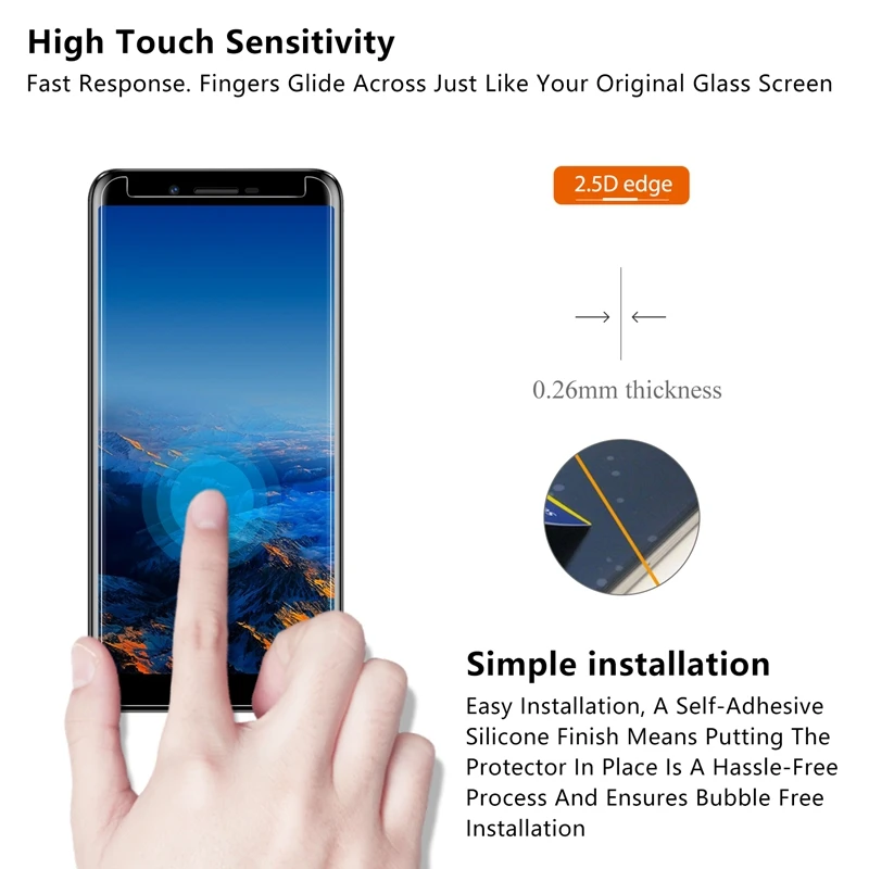 Закаленное стекло премиум класса 2.5D 0 26 мм 9H Для Doogee X60L защитная пленка из