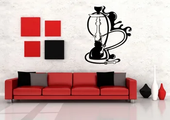 

Wall Art Vinyl Sticker Decal Mural Room Design Hookah Bar Smoke Relax
