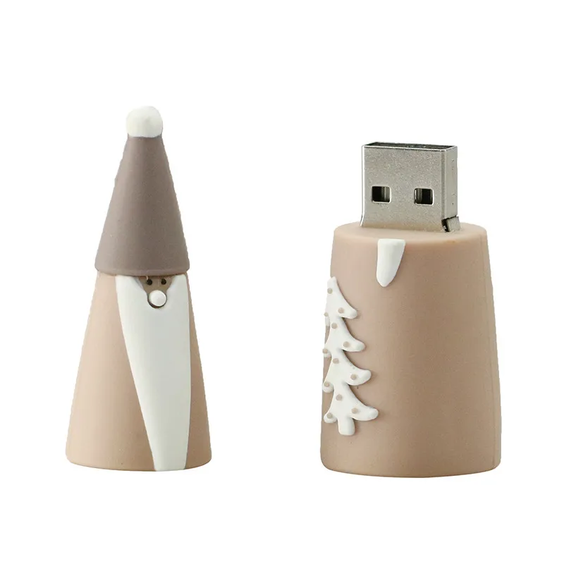 USB флеш-накопитель 128 Гб мультфильм Рождественский подарок USB флэш-накопитель 4 GB/8 GB/16 GB/32 GB/64 GB, с принтом «Олень», USB флэш-карта памяти, Флеш накопитель