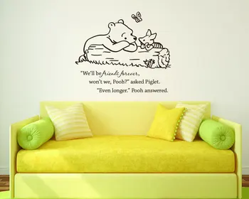 

Bear and Piglet Pattern Baby Nursery Children's Room Bedroom Vinyl Wall Sticker Art Deco ET18