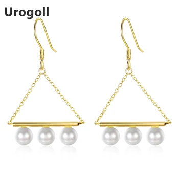 

Genuine 925 Sterling Silver Fine Jewelry Trendy Pearl Drop Earrings For Women Anniversary Party Silver 925 Jewelry Gifts