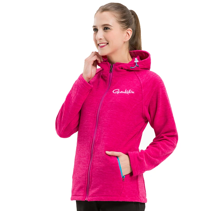 

New Winter Women Gamakatsu Fishing Jacket Men Outdoor sports Keep Warm Jacket Hiking Colthing Outerwear Fleece Coat