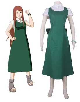 

Can be tailored Anime NARUTO Cosplay Man Woman Halloween Cos The last Uzumaki Kushina Japanese Cosplay Costume shirt+dress