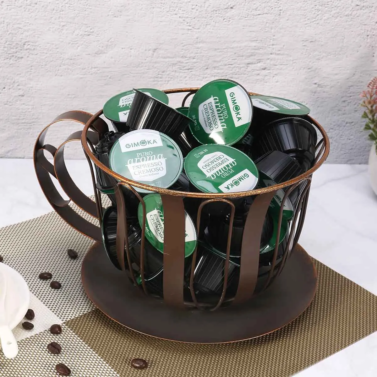 Tooarts Metal Coffee Pod Container Bowl Espresso Holder Tooarts Metal Coffee Pod Container Bowl