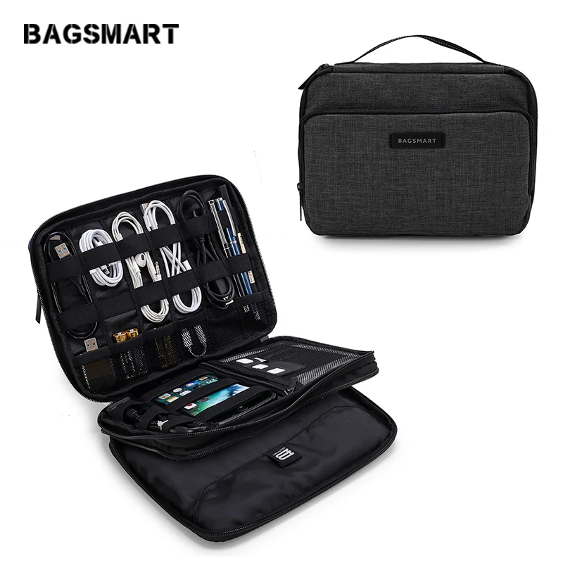 Bagsmart, портативные аксессуары для путешествий, дизайнерская сумка, большая емкость, Электронная, водостойкая, дорожная сумка