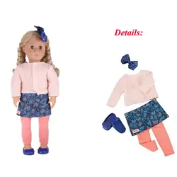 Наше поколение куклы модно Fluttery юбка с принтом бабочки с леггинсы для кардиотренировок наряд для 18 дюймов девушка кукла