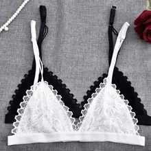 Sexy Bra Floral Lace Wire Bra Bustier Sheer Top Seamless Bralette Transparent Wireless Bras Brassiere Lingerie