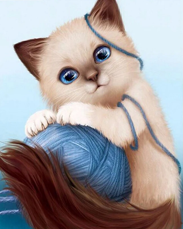 

5D Diy Diamond Painting Cross Stitch Cat Animals Full Square Diamond Embroidery Sale Rinestones Painting Diamond Mosaic Decor
