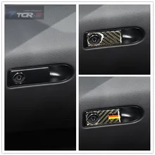 Для Mercedes C Class W205 GLC автомобильные аксессуары из углеродного волокна Co-pilot ручка ящика для хранения чаши Крышка отделка автомобиля Стайлинг наклейки 3D