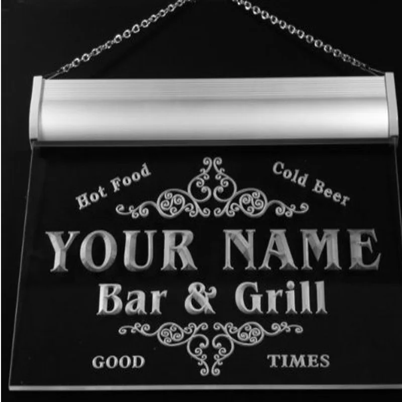 Sinais de Néon Conduzida para Seu Presente do Sinal de Néon Borda Iluminada Próprio Projeto Personalizado Família Bar & Grill Beer Home 6 Cheap edge lit led