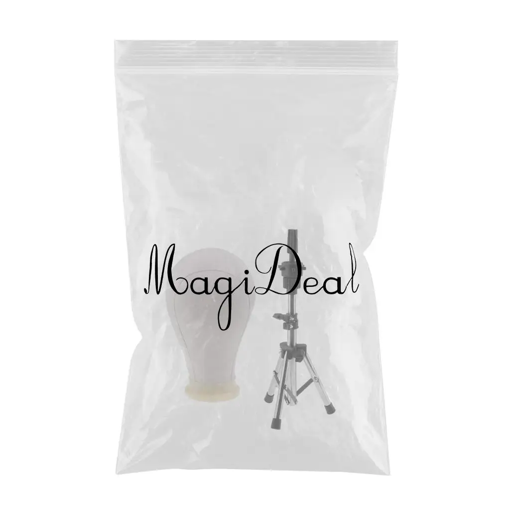 24 inch Canvas Block Head For Wigs Making Manikin Mannequin Model with Adjustable Tripod Stand
