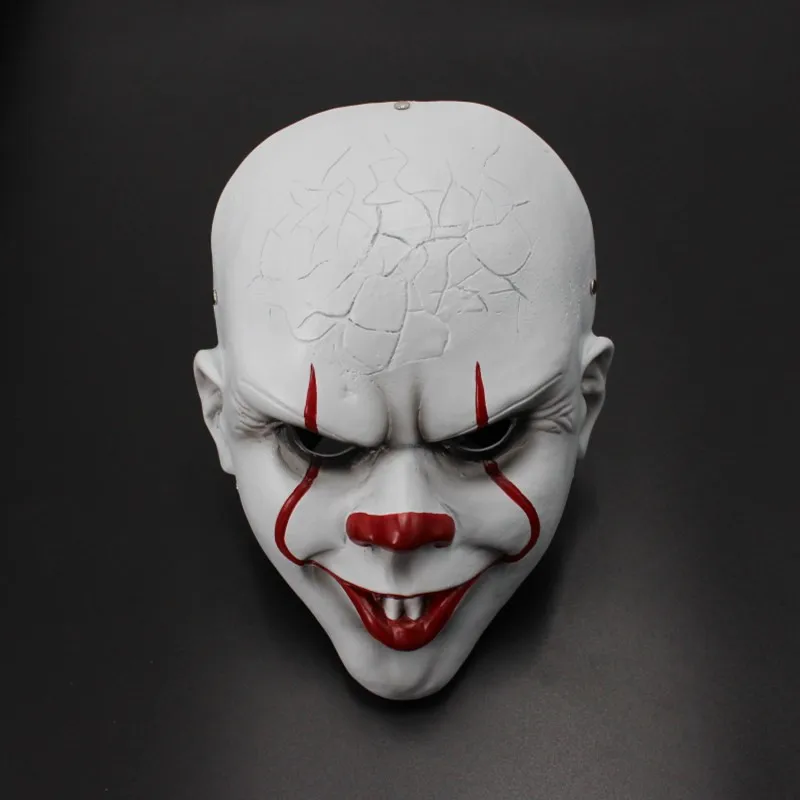

New Stephen King's It Mask Joker Pennywise Mask Tim Curry Horror Masks Cosplay Clown Resin Halloween Men's Cosplay Prop