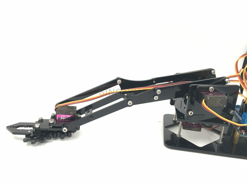 DIY 4dof Acrylic robot arm robotic claw arduino kit sg90s economy with ...