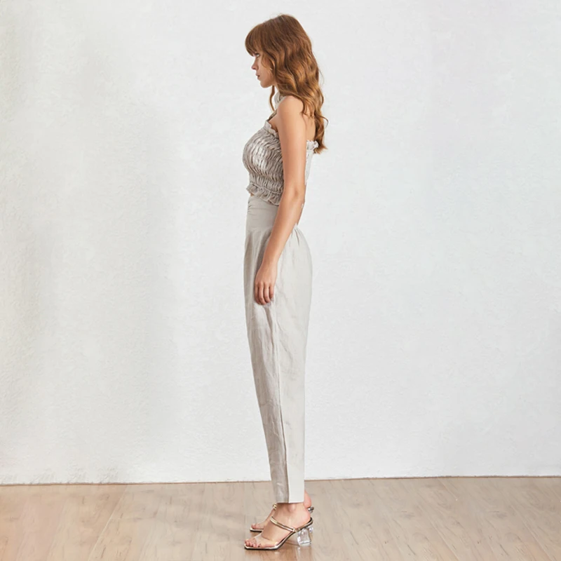 TWOTWINSTYLE-Summer-Solid-Women-Two-Piece-Set-Sleeveless-Off-Shoulder-T-Shirt-Long-Pant-Casual-Sets (1)