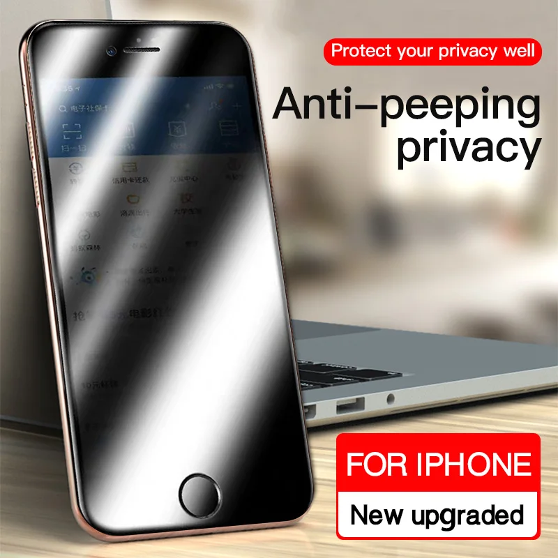 Anti-éblouissement Confidentialité 11D Écran En Verre Trempé Pour iPhone X XR XS MAX 6 7 8 plus Anti-Voyeur Incassable 9 H Film Protecteur