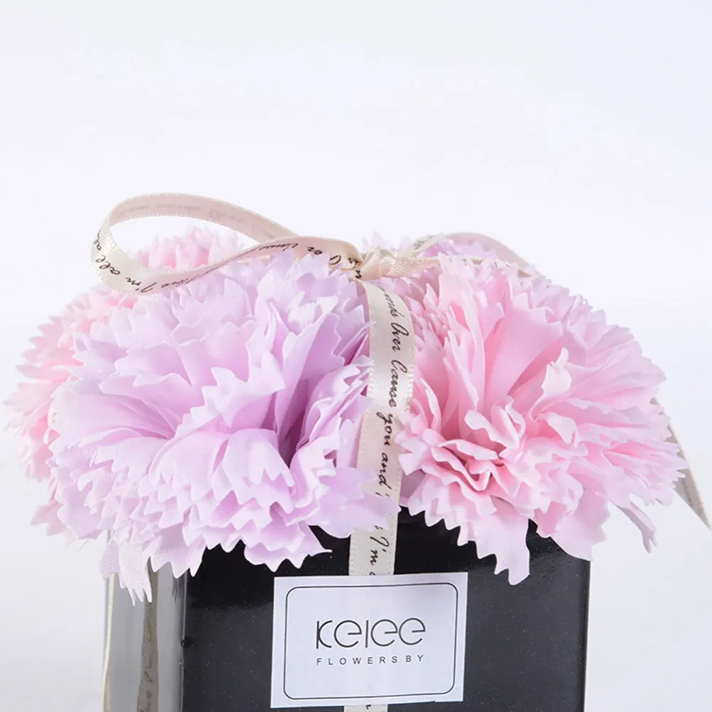 

Multifunctional Artificial Flower Home Decor Mother's Day Carnation Soap Flowers Gift Box Packaged