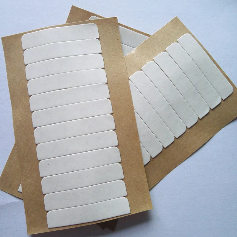 5 Sheets 60pcs Hair Tape Adhesive Glue 4cm*0.8cm Double Side Tape Waterproof For Lace Wig Hair Extension Tool