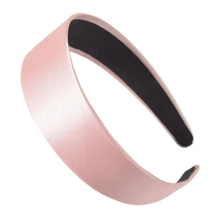 Hair Band Plain Alice Hairband Bow Hoop 3cm Width Headbands 1.1 Inch Wide Hair Band Ribbon HeadBand - Color: pink