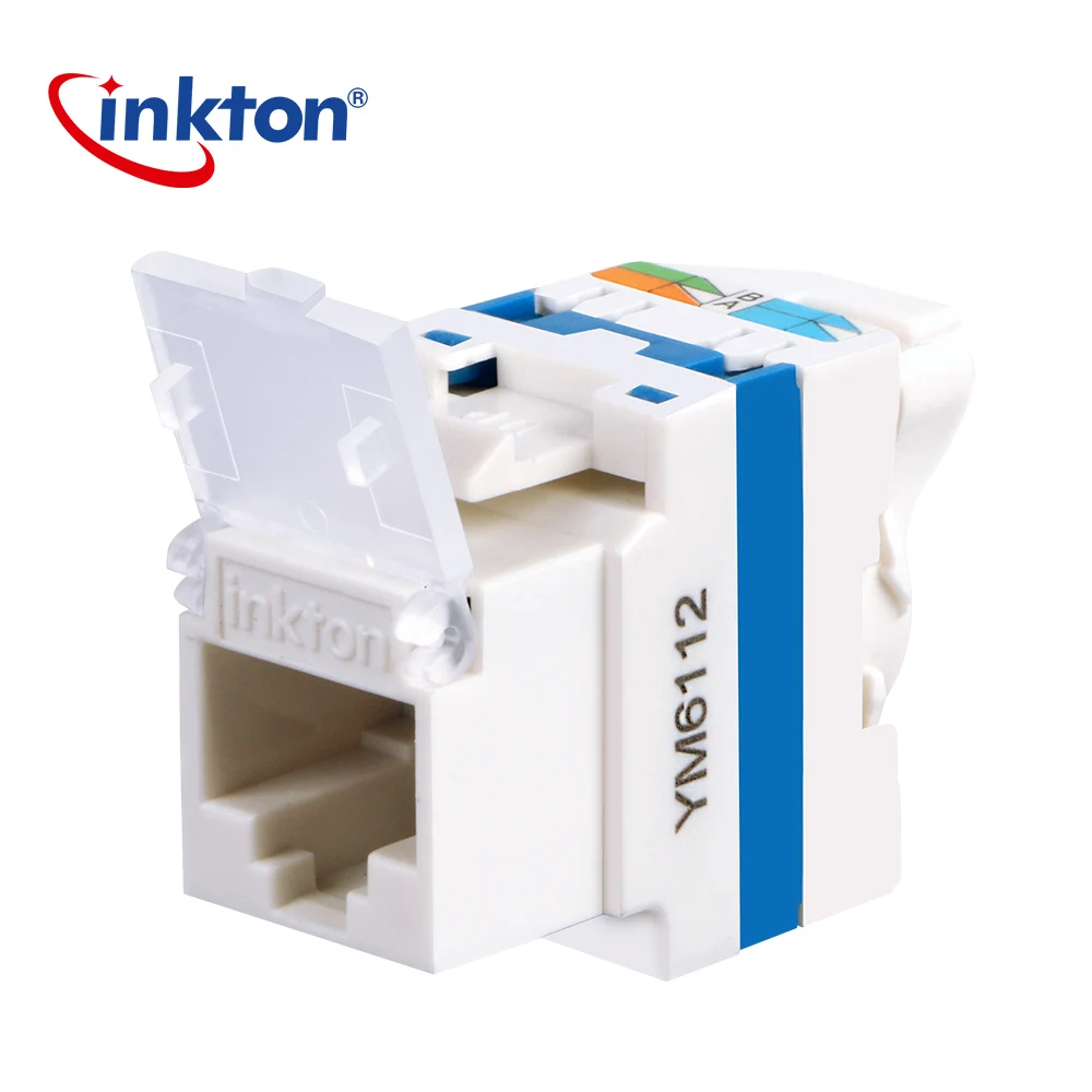 Inkton Cat6 UTP Keystone Jack RJ45 инструмент разъем позолоченный модуля анти-пыли Pass-Through сетевой модуль